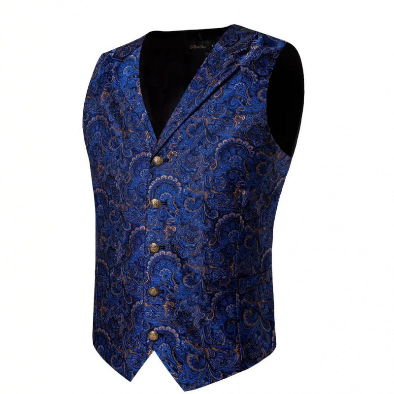 Herren Weste Elegant Paisley Muster Modern