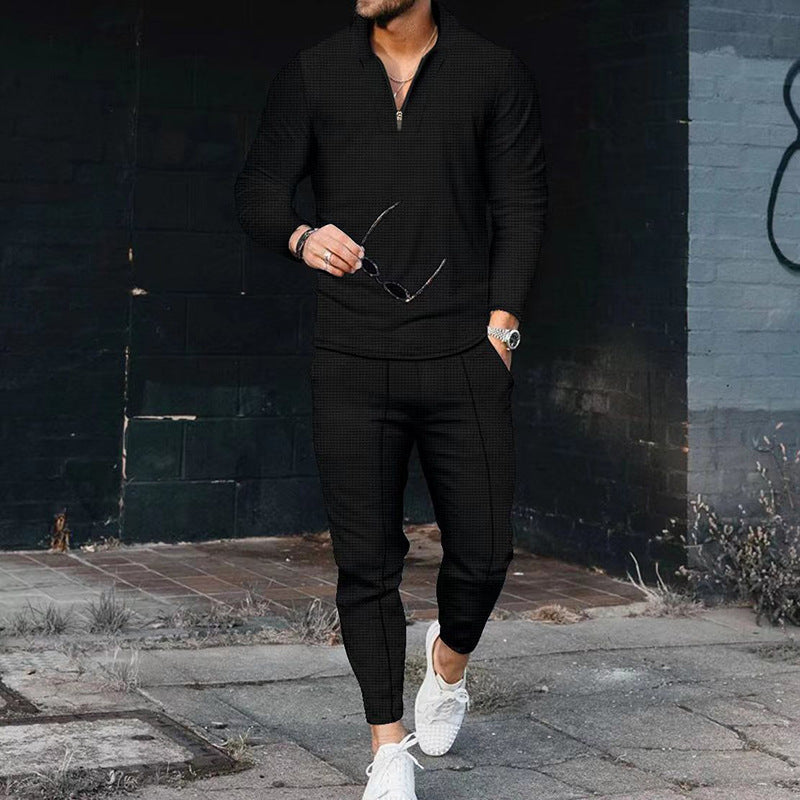 Herren Anzug Modern Stehkragen Strukturiert Casual