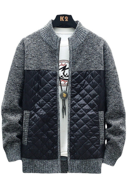 Herren Steppjacke Warm Mit Struktur Obermaterial