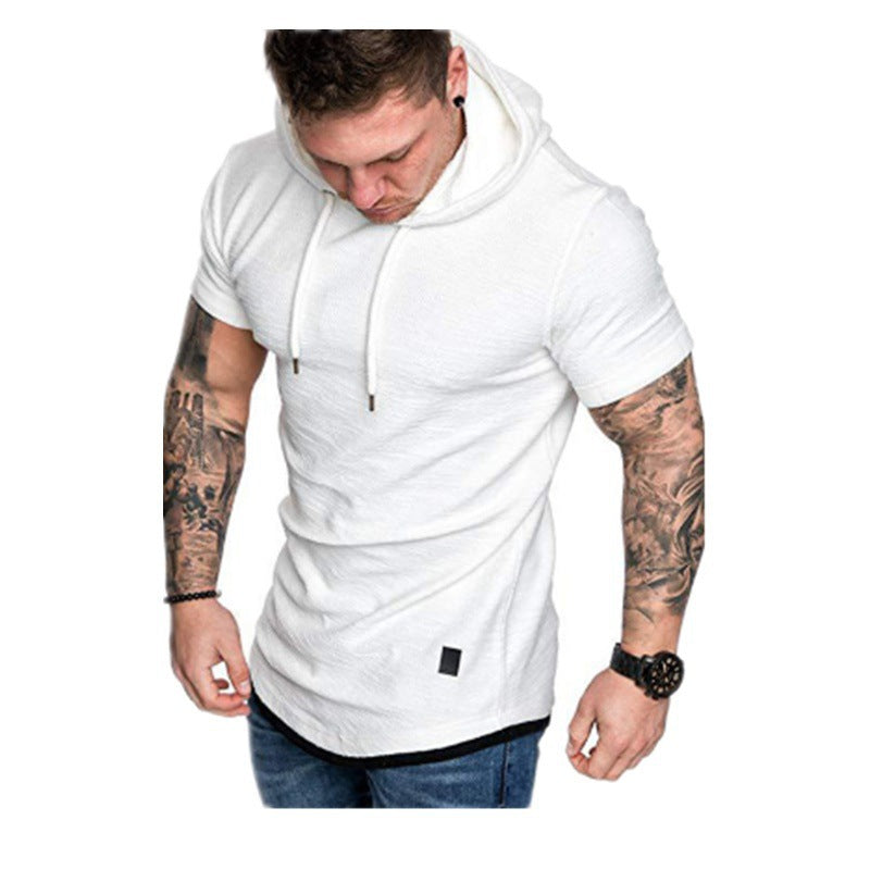 Herren Kurzarm Hoodie Lässig Modern Berlin Style