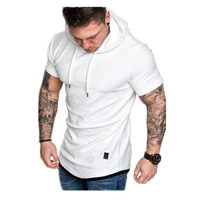 Herren Kurzarm Hoodie Lässig Modern Berlin Style