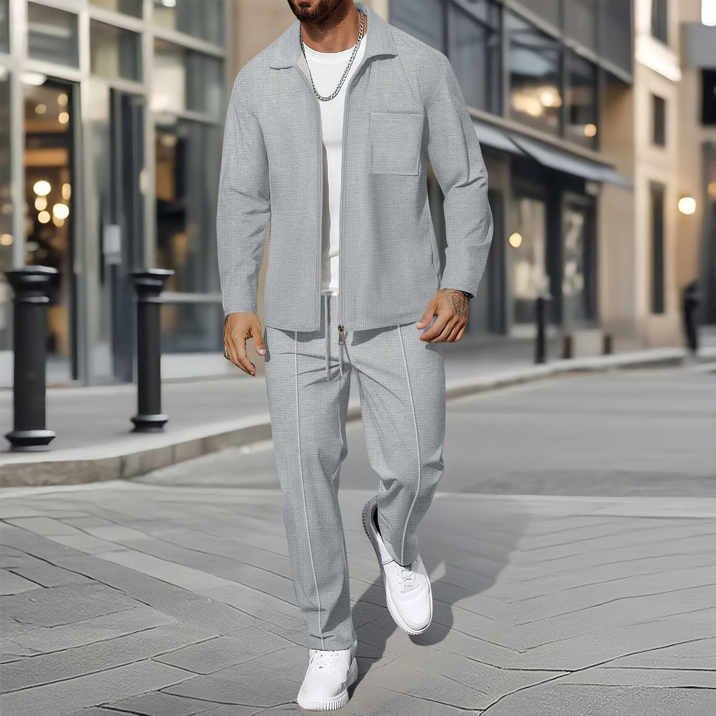 Herren Zweiteiler Modern Lässig Slim Fit