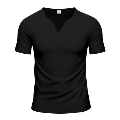Herren T-Shirt Sportlich V-Ausschnitt Atmungsaktiv