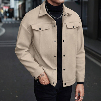 Herren Overshirt Jacke Lässig Modern Mit Details