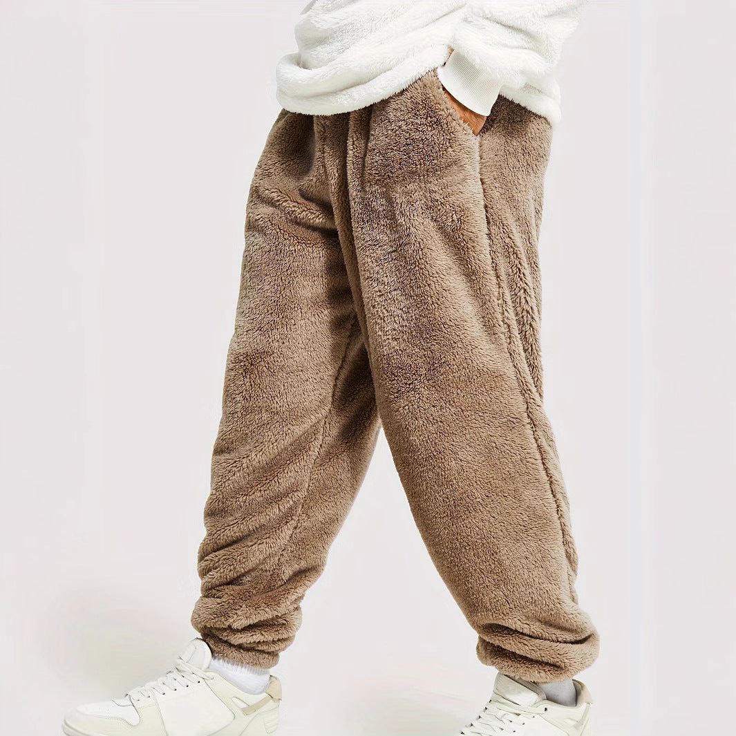 Herren Fleecehose Bequem Weit Schnitt Mit Taschen