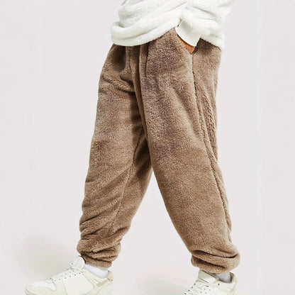 Herren Fleecehose Bequem Weit Schnitt Mit Taschen