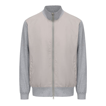 Herren Sommerjacke Slim Fit Lässig mit Reißverschlusstaschen
