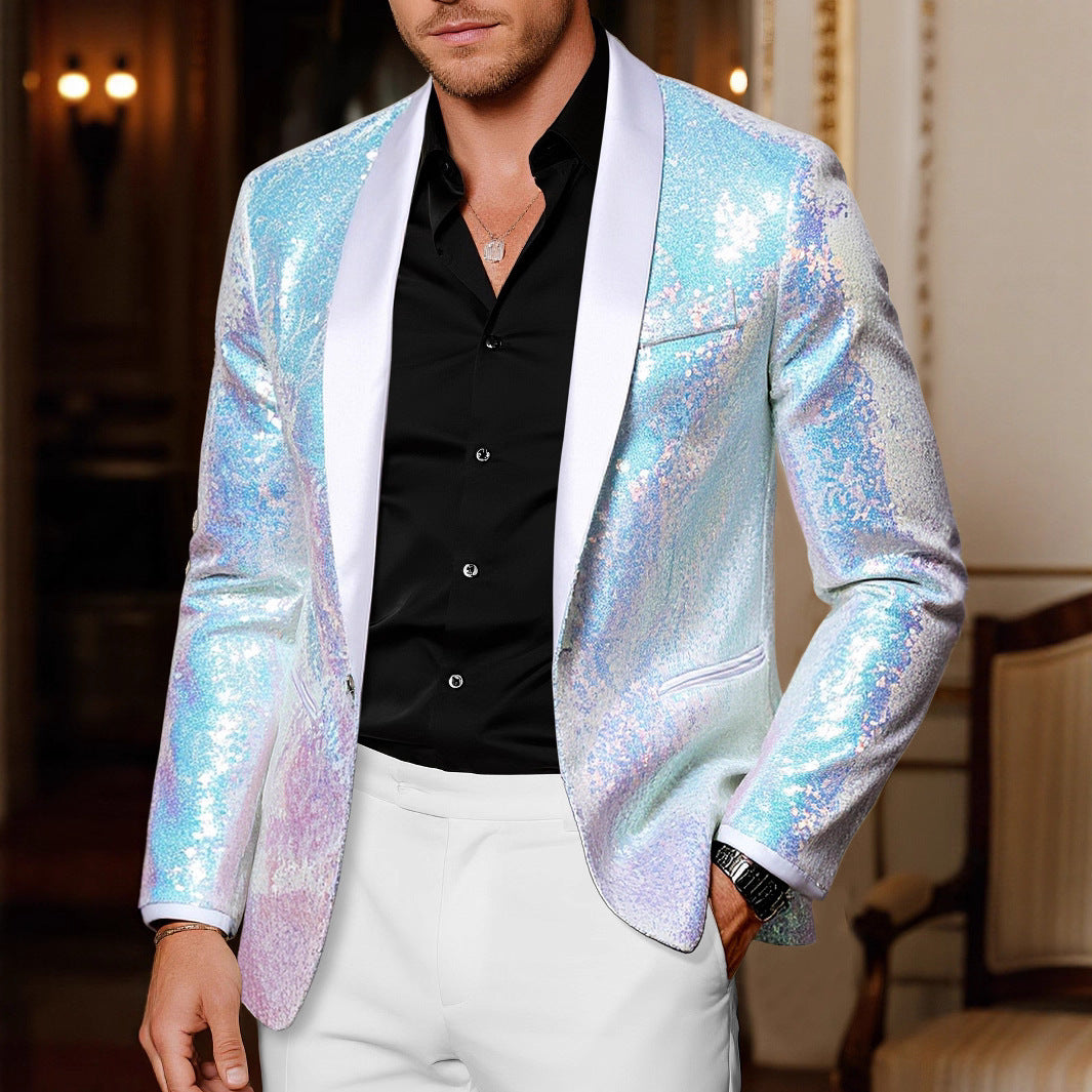 Glamour Blazer Herren Pailletten Jackett Elegant - BerlinGlamour