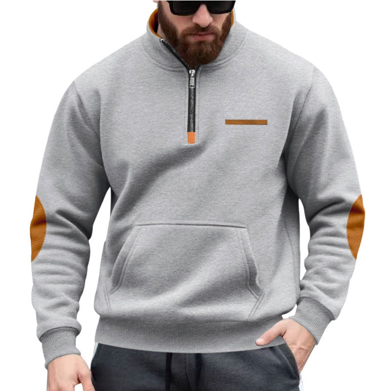 Herren Kapuzenpullover Mit Halbzipp Modern Farben