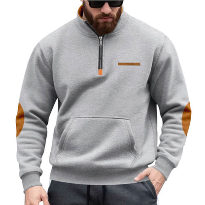 Herren Kapuzenpullover Mit Halbzipp Modern Farben