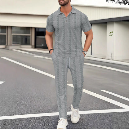 Herren Anzug Freizeit Modern mit Strickmuster Elegant
