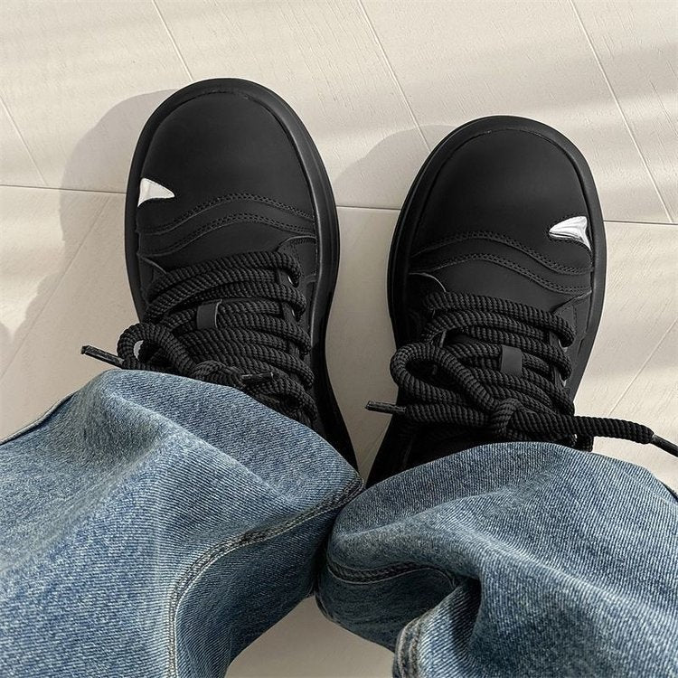 Damen Sneaker Hochmodisch mit dicker Sohle und Dekoration