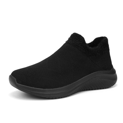 Damen Sneaker Bequem Warm Innenfutter Slip On Schuhe