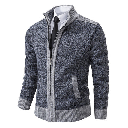 Herren Strickjacke Elegante Modern mit Reißverschluss