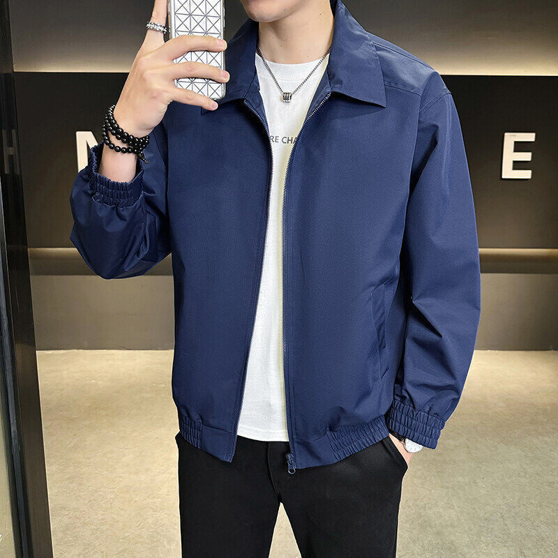 Herren leichtgewichtige Freizeitjacke mit elastischem Bund und praktischen Taschen BerlinGlamour.