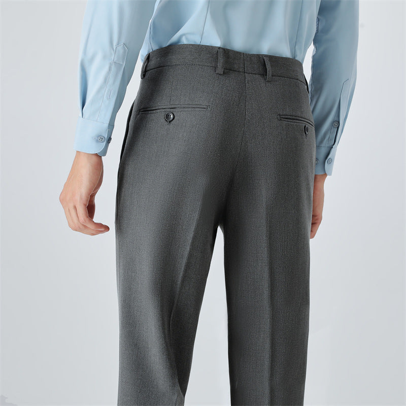 Herren Anzughose Slim Fit Schwarz mit Feinmuster