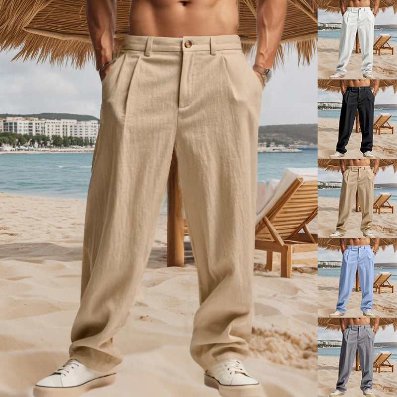 Herren Chino-Hose Bequem Elastisch Mit Stretch