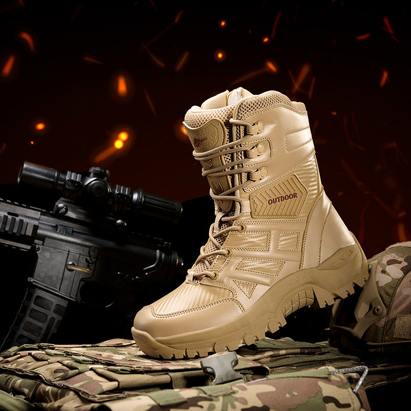 Herren Stiefel Tactical Militärstil mit Reißverschluss