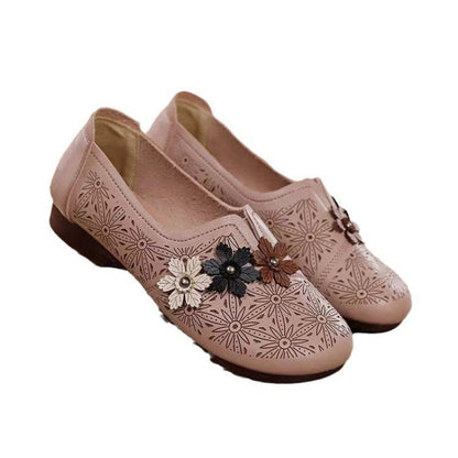 Damen Ballerinas Slip-On Bequem Florale