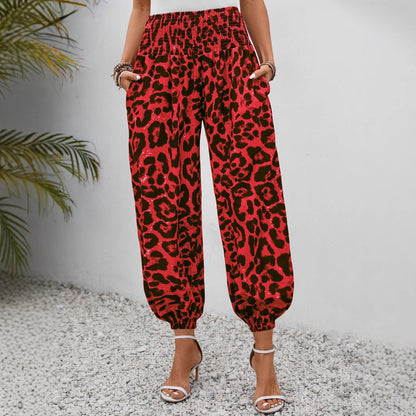 Weite Damen-Hosen Leopardenmuster Trendy Elegant
