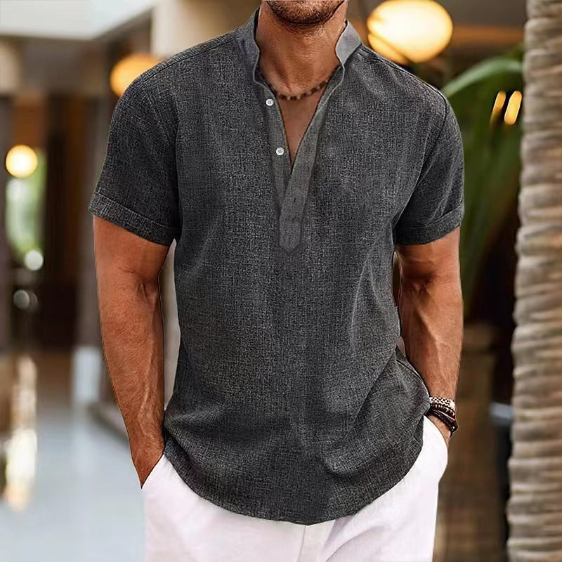 Herren Kurzarm-Shirt Freizeit Hemd Casual Berlin