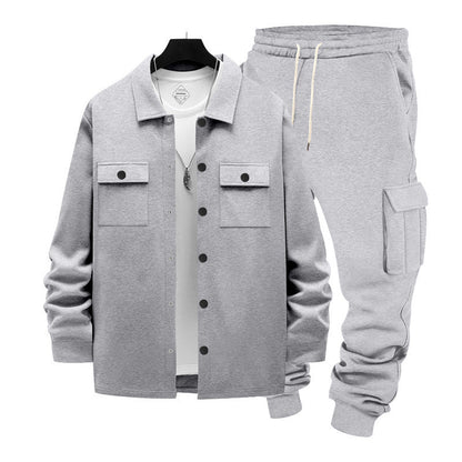 Herren Jogginganzug Lässig Overshirt Set Sportlich