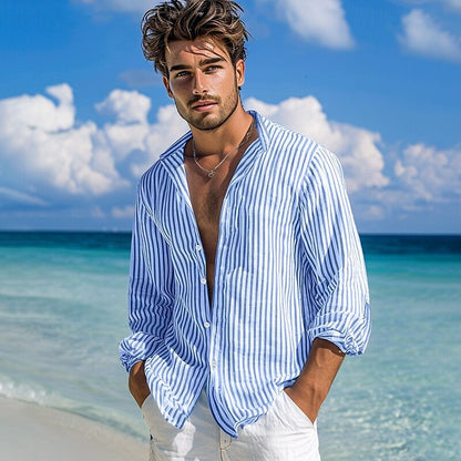 Herren Hemd mit feinen Streifen Modern Slimfit