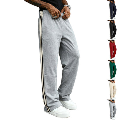 Herren Freizeithose Sportlich Mit Streifen Modern