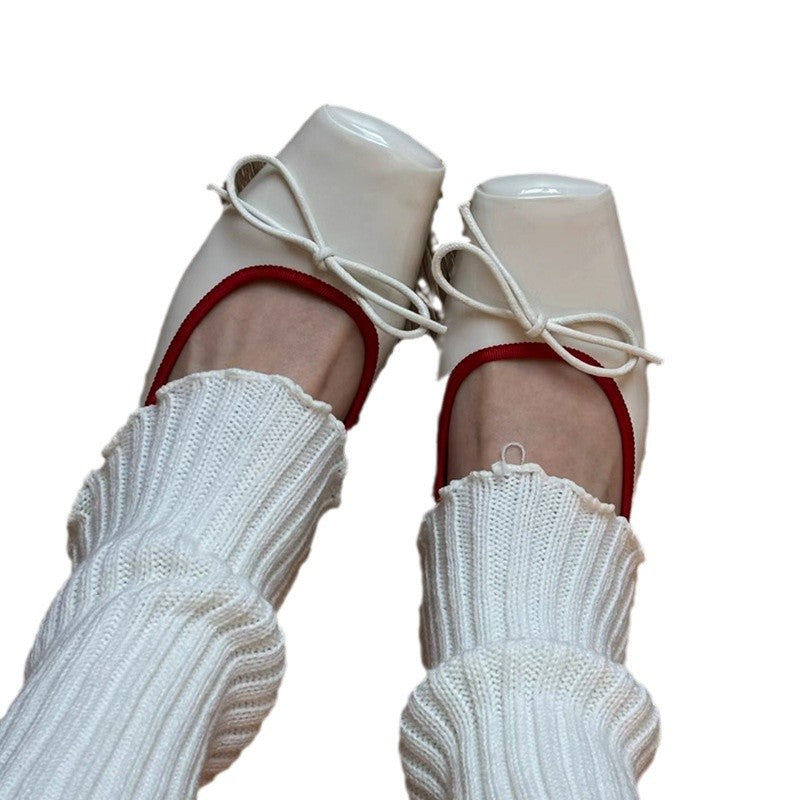 Damen Ballerinas Elegante Schleifen Komfortabel