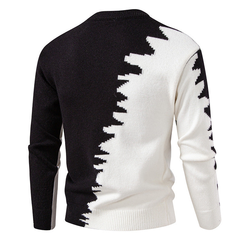 Herren Pullover Strick Modern Farbverlauf Rundhals