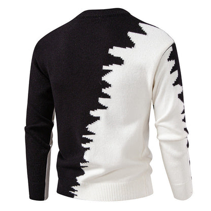 Herren Pullover Strick Modern Farbverlauf Rundhals