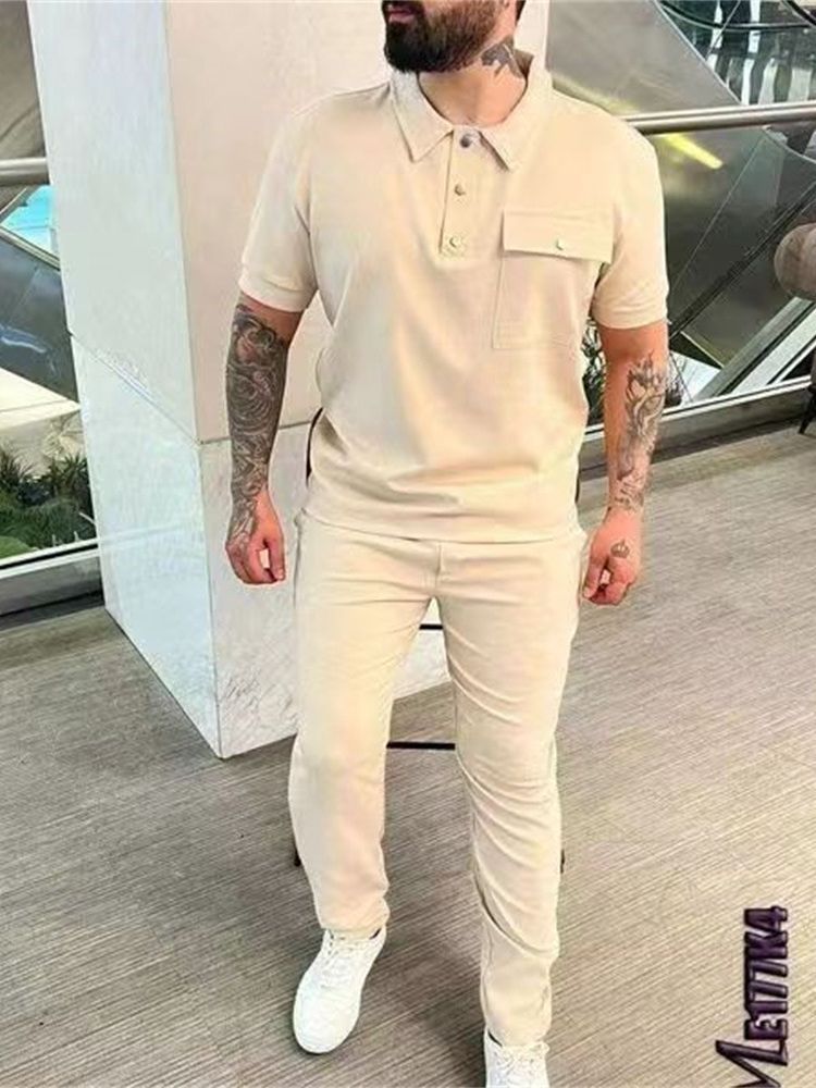 Herren Polo Set Modern mit Hose Berlin Style