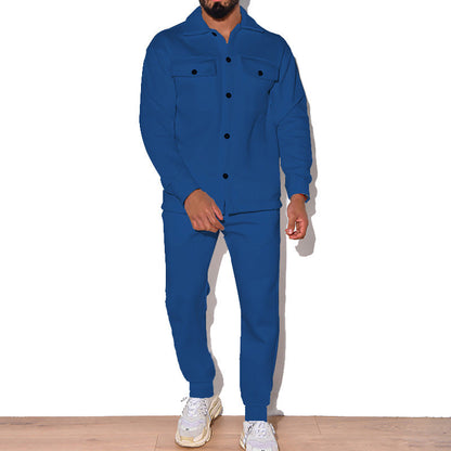 Herren Jogginghose Set Hemd Casual Streetwear