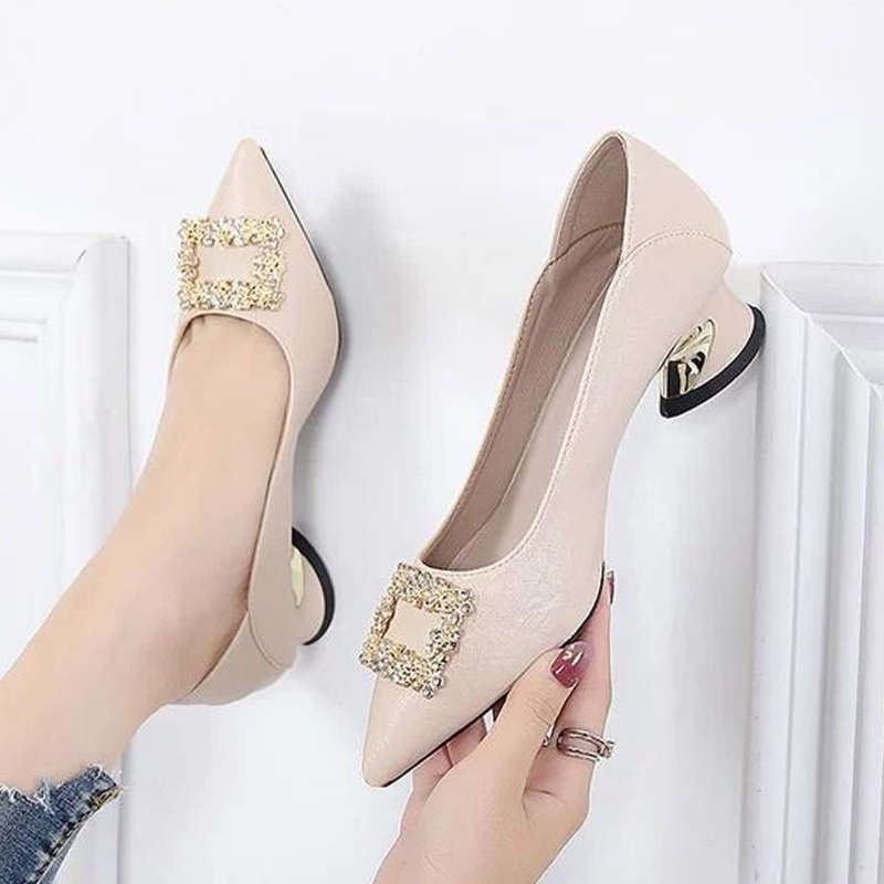 Damen Ballerinas Schmuckdetail Weich Innenfutter Elegant - BerlinGlamour