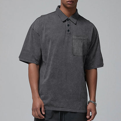 Herren Poloshirt lässig mit Brusttasche Modern Style
