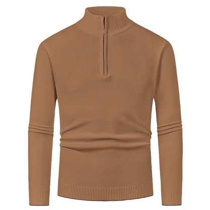 Herren Rollkragenpullover Elegent Reißverschluss Warm