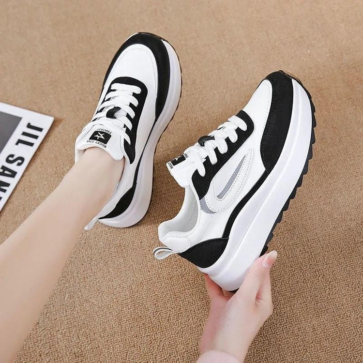 Damen Sneaker Plateau Komfort Schuhe Trendig