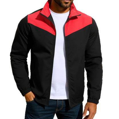 Herren Freizeitjacke Sportlich Farbblock Design Modern