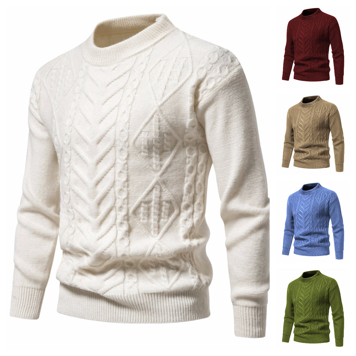 Herren Pullover Strick mit Muster Modern Geschmack
