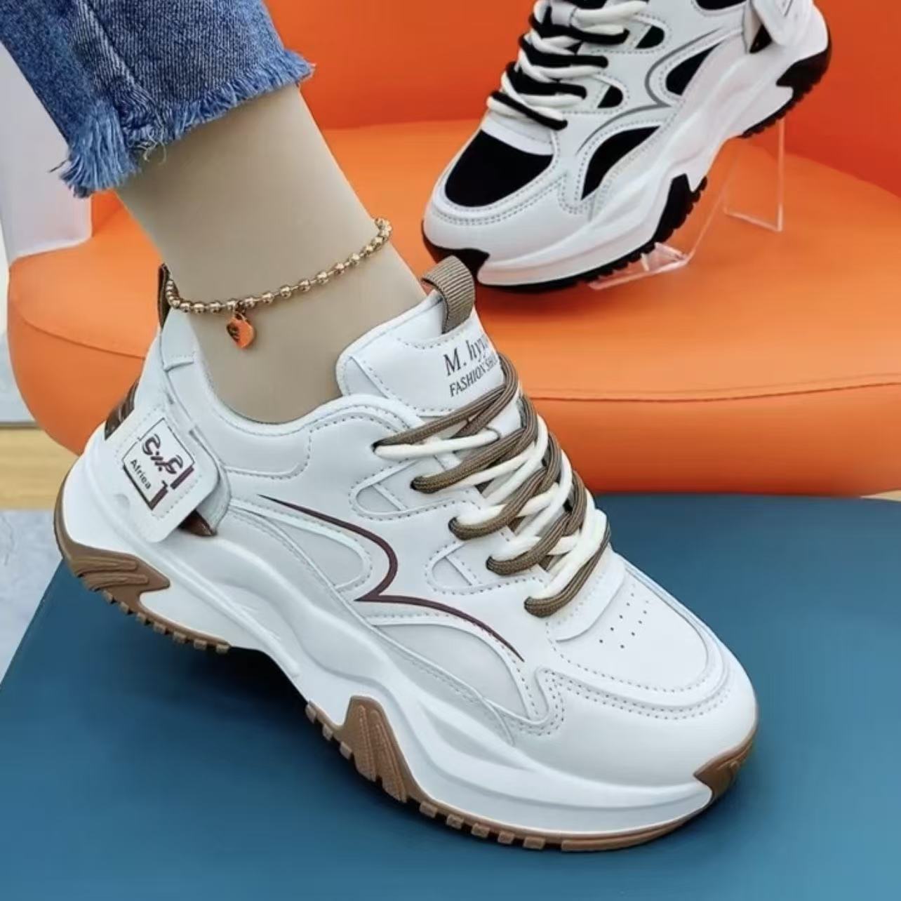 Damen Sneaker Chunky bequem atmungsaktiv Mode