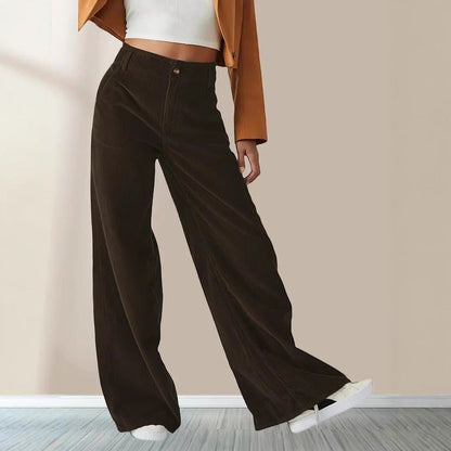 Weite Damen Stoffhose Elegant Mit Taschen Damenmode