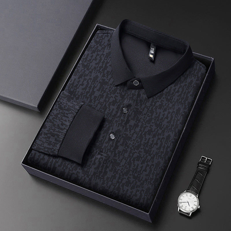 Herren Polohemd Modern Strukturdesign Komfortschnitt