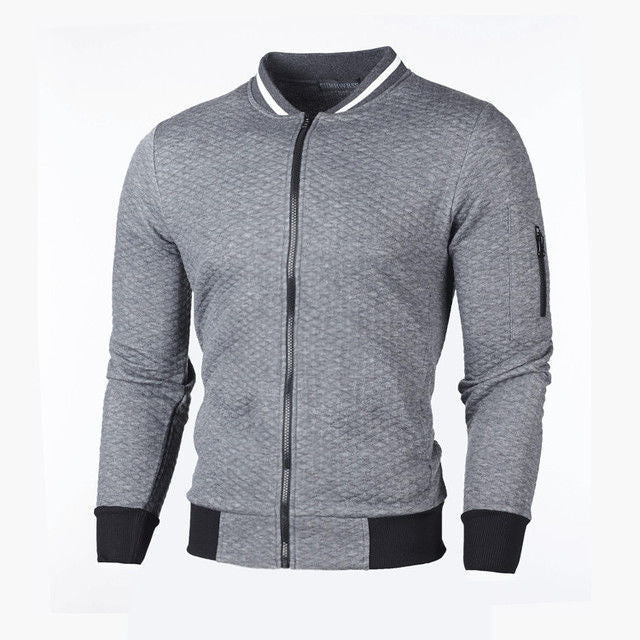 Herren Sweatjacke Sportlich Warm Reißverschluss Tasche - BerlinGlamour