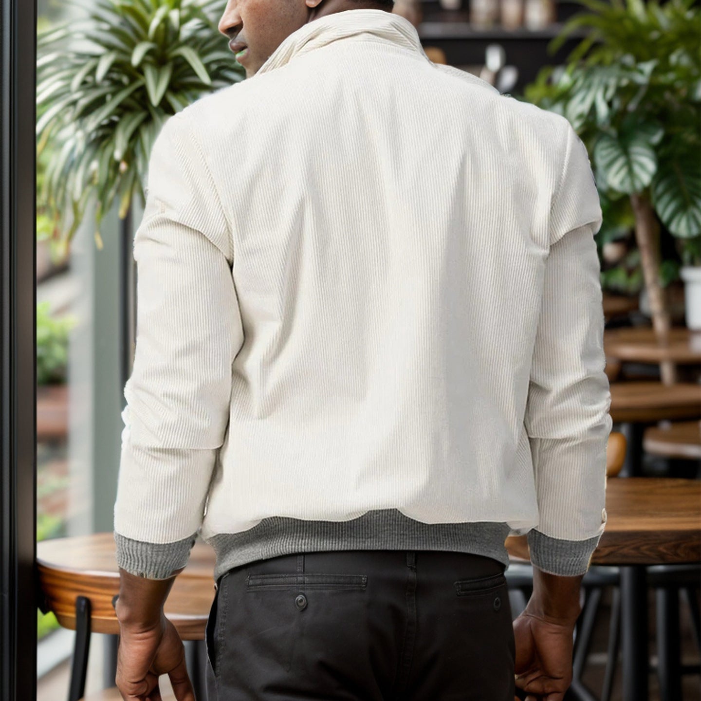 Herren Cordjacke Sportlich Praktisch Modern
