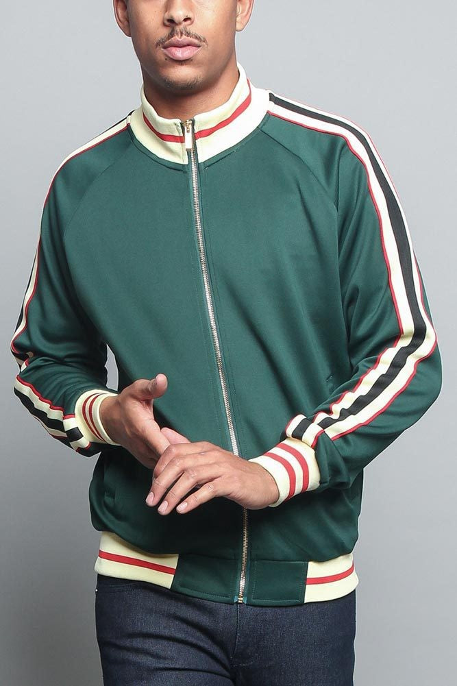 Herren Sweatjacke Sportlich Modern mit Kontrastfarben