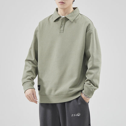Herren Pullover Polokragen Sweater Hochwertig Lässig