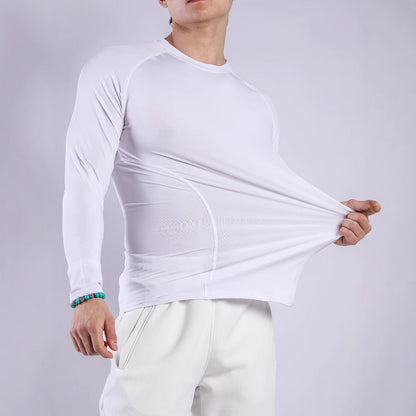 Herren Sport Langarmshirt Atmungsaktiv Feuchtigkeitsregulierend