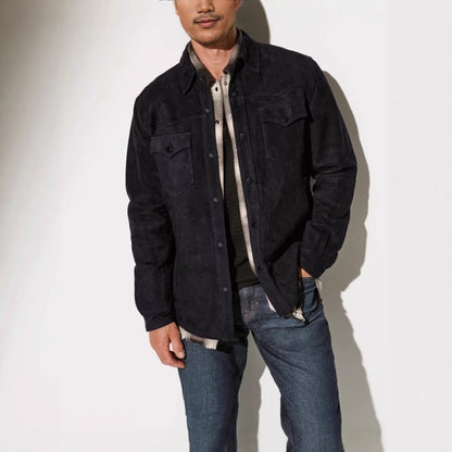Herren Lederjacke Modern Schnitt Praktisch