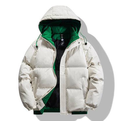 Herren Winterjacke Gesteppt Isoliert mit Abnehmbarer Kapuze