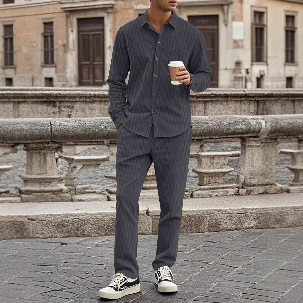 Herren Freizeitanzug Modern mit Hemd und bequemer Hose